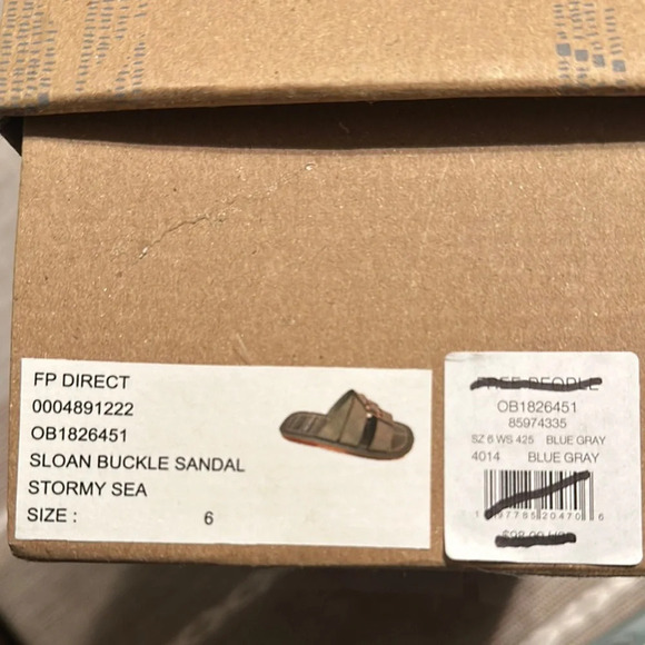 Free People Stormy Sea Sloan Sandals size 6 NIB - Picture 4 of 5